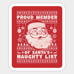 SANTA'S NAUGHTY LIST Sticker